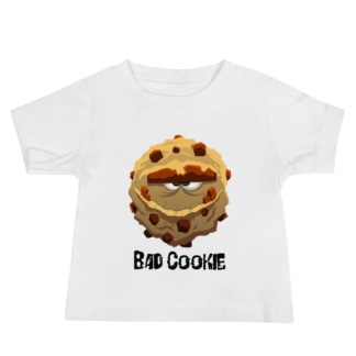 Bad Cookie white T-shirt for baby infants / Short Sleeve
