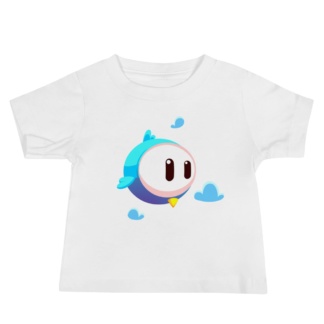 Big Face Bird White t-shirt for babies infant