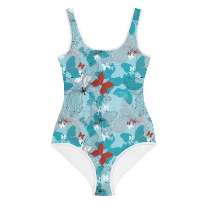 Blue Butterfly Swimsuit bathing suit girls