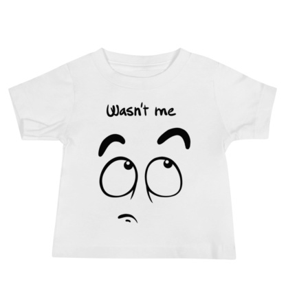 Who farted funny rude white T-shirt for babies