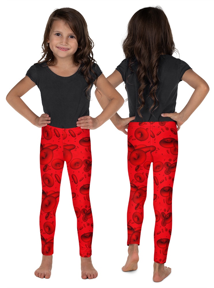 Red Blood Cell Leggings for Kids - Teeny Chimp Kids Fashion