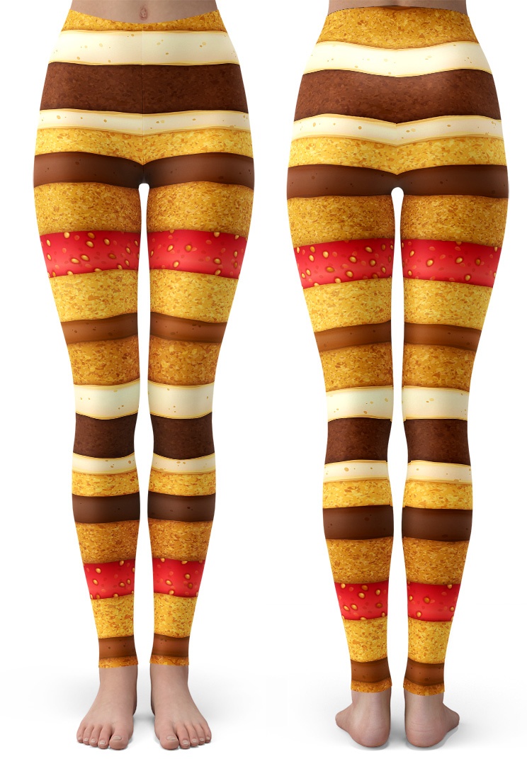 Valentines Gold Heart Leggings - Designed By Squeaky Chimp T