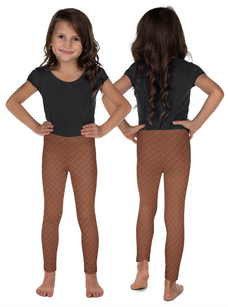 Ice Cream Waffle Cone Costume Leggings for Kids - Teeny Chimp Kids Fashion