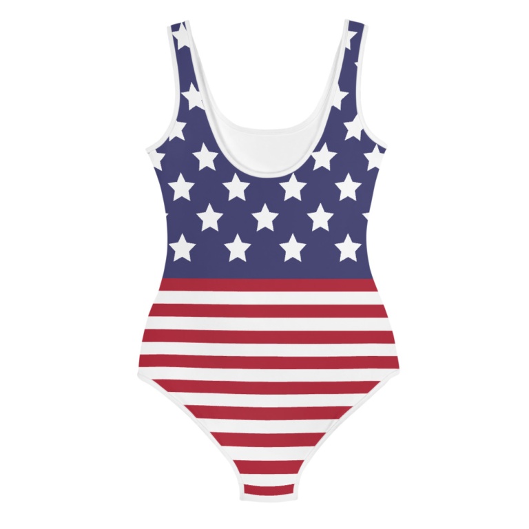 USA American Flag Bathing Suit for Kids / One Piece - Teeny Chimp Kids ...