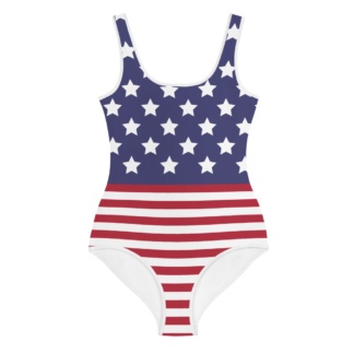 USA American Flag Bathing Suit for Kids / One Piece Swimsuit