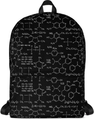 Chemical Formulas Science Backpack With Laptop Sleeve book bag rugsack back to school