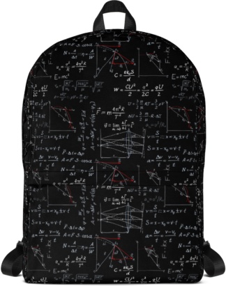 Physics Formula Backpack with Laptop Sleeve