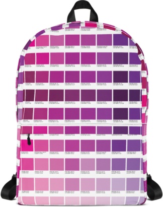 blue pink Color Pantone with Laptop Sleeve Back to school book bag rug-sack