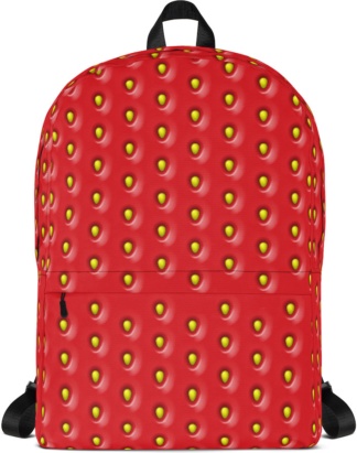 Red seed Strawberry Backpack with Laptop Sleeve