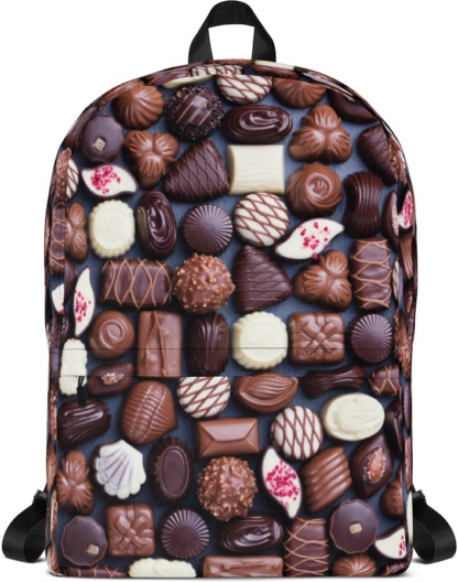 Back to school book bags rug-sack Chocolate Backpack with Laptop Sleeve