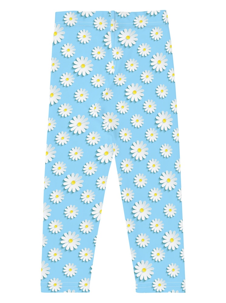 Blue Daisy Leggings for Kids - Teeny Chimp Kids Fashion