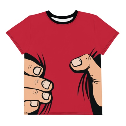 Hand Squeezing Waist Funny T-shirt / Unisex Youth Sizes Short Sleeve Tee
