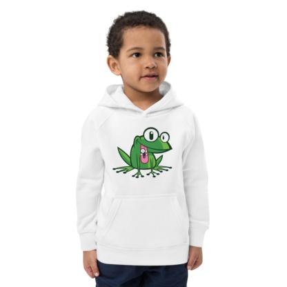 Green Frog Eco Hoodie for Kids