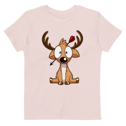 Dead Deer Hunter T-shirt For Kids / Short Sleeve Organic