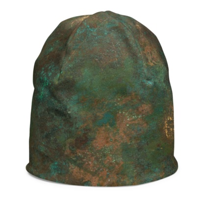 Metal Rusty Copper Beanie Hat for Kids