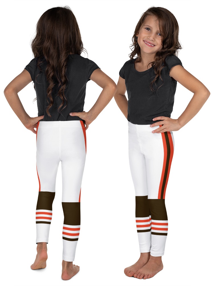 New Cleveland Browns Uniform Leggings for Kids - Teeny Chimp Kids