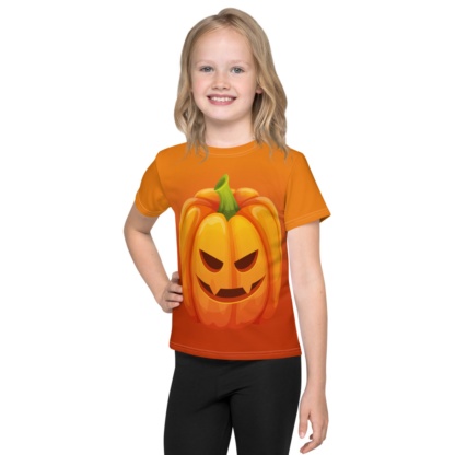 Halloween Orange Pumpkin Kids T-shirt / Short Sleeve