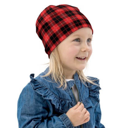 Scottish Tartan Plaid Beanie Winter Hat for Kids
