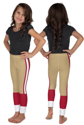 San Francisco 49ers Football Uniform Leggings for Kids