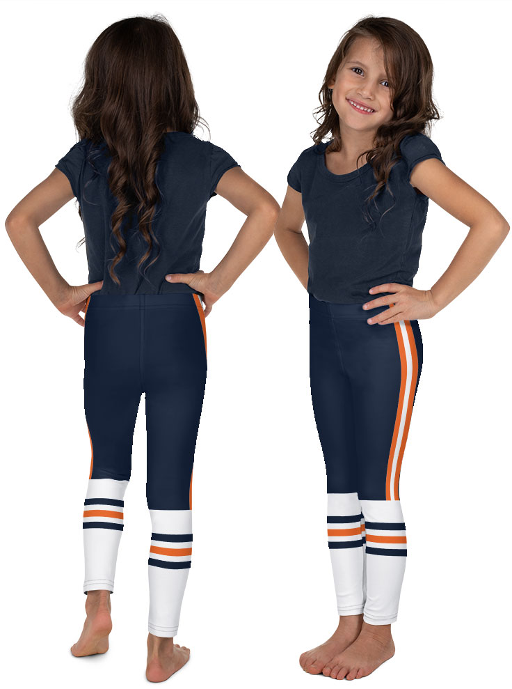 Chicago Bears Football Uniform Leggings for Kids - Teeny Chimp Kids Fashion