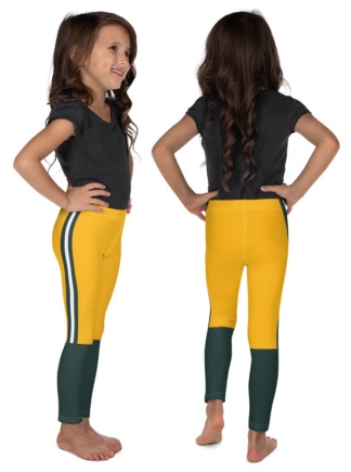Green Bay Packers Football Uniform Leggings for Kids