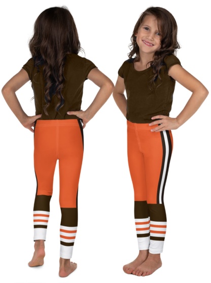 Old Cleveland Browns Uniform Leggings for Kids