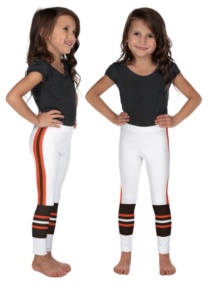 Old Cleveland Browns Uniform Leggings for Kids