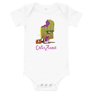 Bitten Cactus Zombie Baby Onesie / Short Sleeve Jumper infant