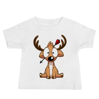 Dead Deer Hunter T-shirt for Babies / Short Sleeve White