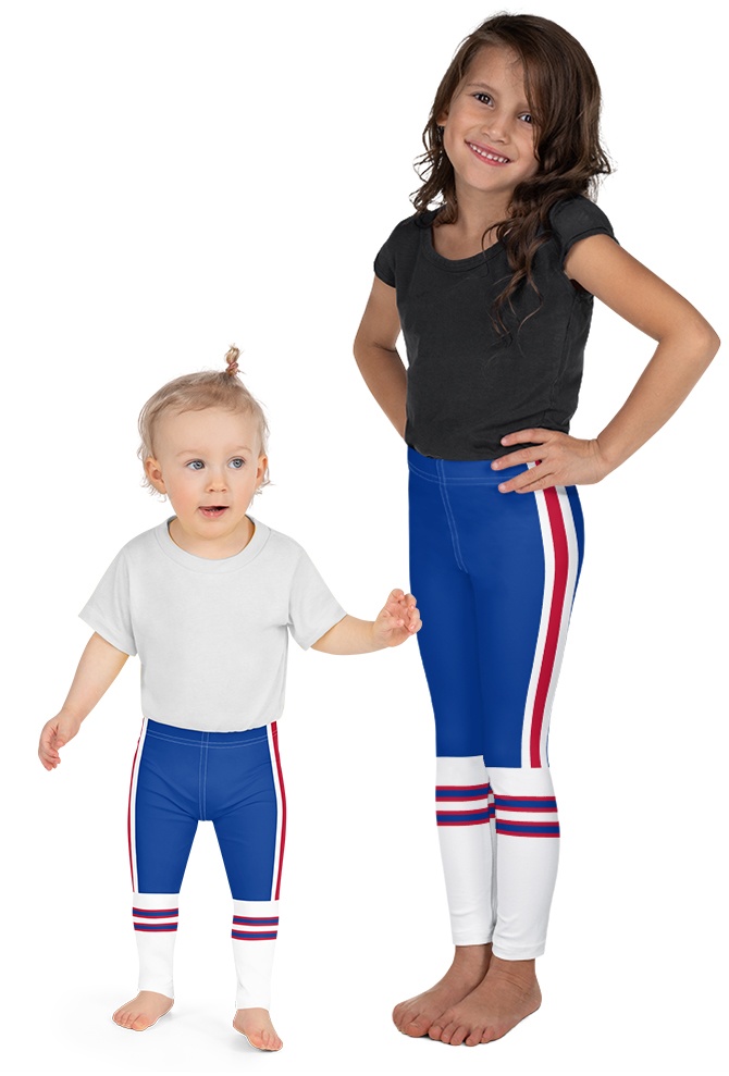 Squeaky Chimp Buffalo Bills Kids Football Uniform Leggings (Color: Red, Size: 7 (approx 6-7 Years Old))