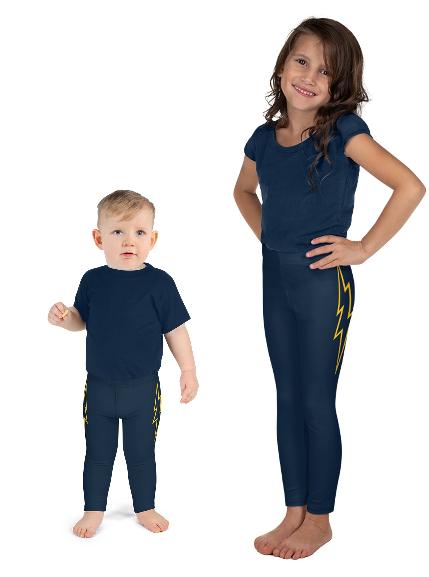 LA Chargers Uniform Leggings for Kids - Teeny Chimp Kids Fashion